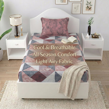 186 TC 100% Cotton Single Bedsheet | 90 x 60 Inches