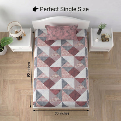 186 TC 100% Cotton Single Bedsheet | 90 x 60 Inches