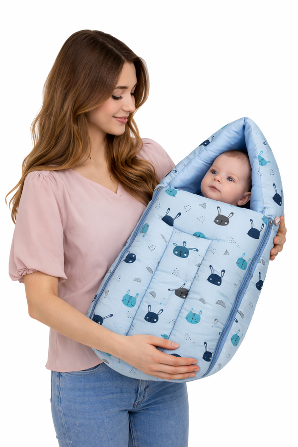 Baby Sleeping Bag 25x12 Inch | Soft Inner Fabric | Lightweight & Travel-Friendly | Pack of 1