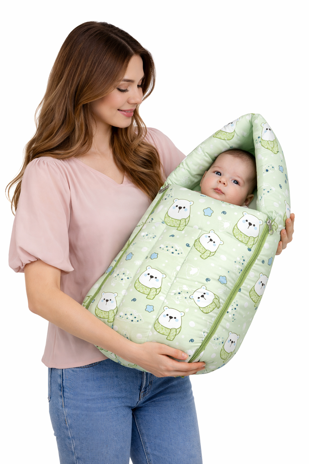 Baby Sleeping Bag 25x12 Inch | Soft Inner Fabric | Lightweight & Travel-Friendly | Pack of 1