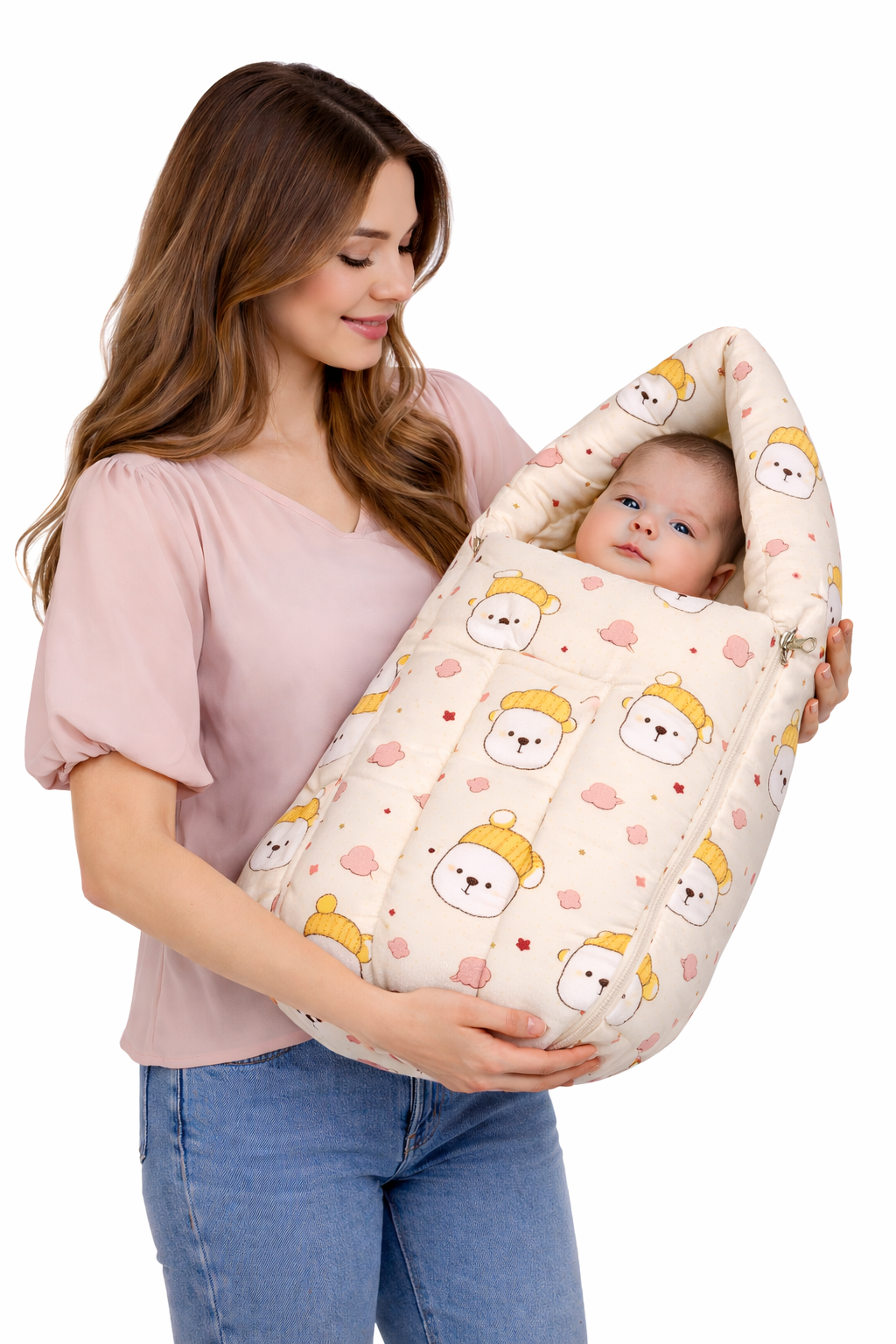 Baby Sleeping Bag 25x12 Inch | Soft Inner Fabric | Lightweight & Travel-Friendly | Pack of 1