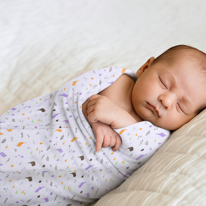 Baby Swaddle Wrapper Pack of 3 | 100% Cotton Muslin | Tropical Birds Print | 100x100 cm | Soft & Breathable