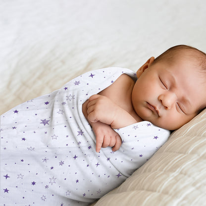 Baby Swaddle Wrapper Pack of 3 | 100% Cotton Muslin | Star & Airplane Print | 100x100 cm | Soft & Breathable