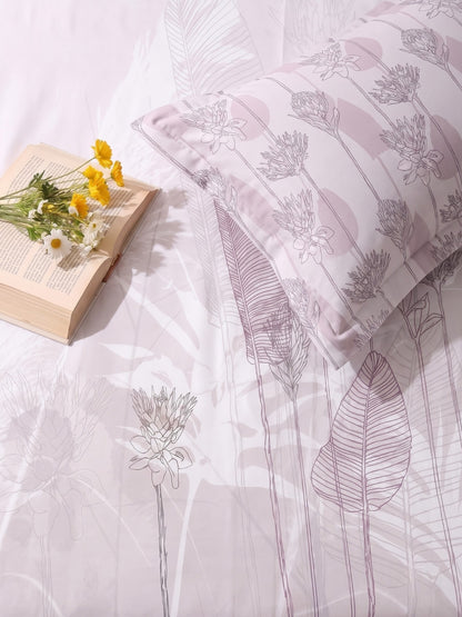 BOTTEGA PANEL Luxury King Size Bedsheet | 100% Cotton | 210 TC Premium Fabric | 108 x 108 Inches | Includes 2 Pillow Covers