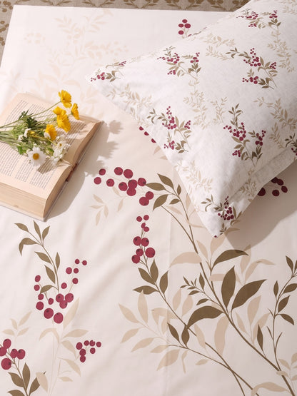BOTTEGA PANEL Luxury King Size Bedsheet | 100% Cotton | 210 TC Premium Fabric | 108 x 108 Inches | Includes 2 Pillow Covers