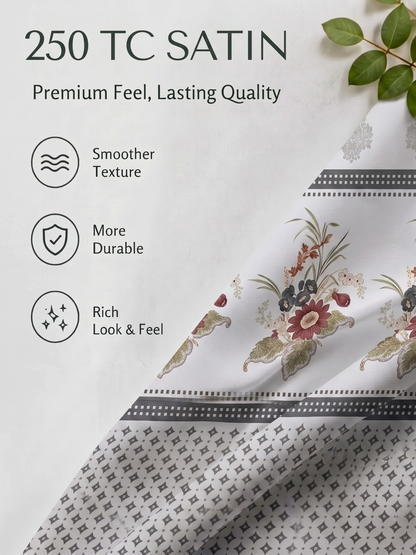 CELESTIA 100% Cotton Luxury Bedsheet | 250 TC Satin Weave | King Size 108 x 108 Inches | Ultra Soft & Elegant (Copy)