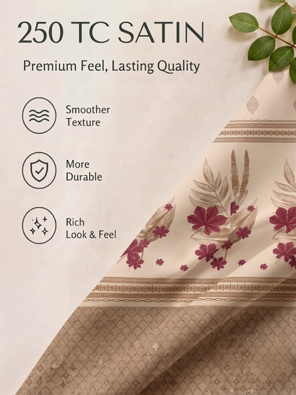 CELESTIA 100% Cotton Luxury Bedsheet | 250 TC Satin Weave | King Size 108 x 108 Inches | Ultra Soft & Elegant (Copy)