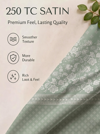 CELESTIA 100% Cotton Luxury Bedsheet | 250 TC Satin Weave | King Size 108 x 108 Inches | Ultra Soft & Elegant (Copy) (Copy) (Copy) (Copy)