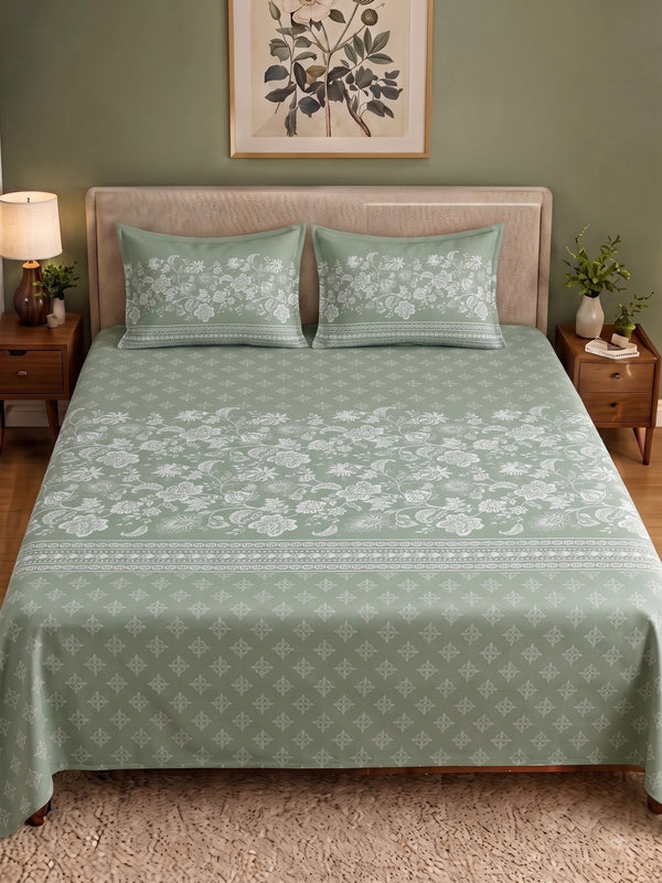CELESTIA 100% Cotton Luxury Bedsheet | 250 TC Satin Weave | King Size 108 x 108 Inches | Ultra Soft & Elegant (Copy) (Copy) (Copy) (Copy)