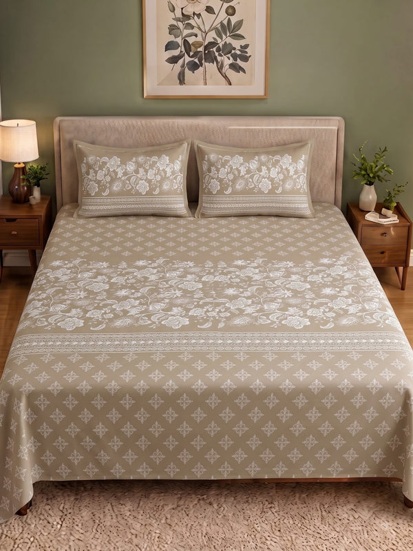 CELESTIA 100% Cotton Luxury Bedsheet | 250 TC Satin Weave | King Size 108 x 108 Inches | Ultra Soft & Elegant (Copy) (Copy) (Copy) (Copy) (Copy) (Copy)