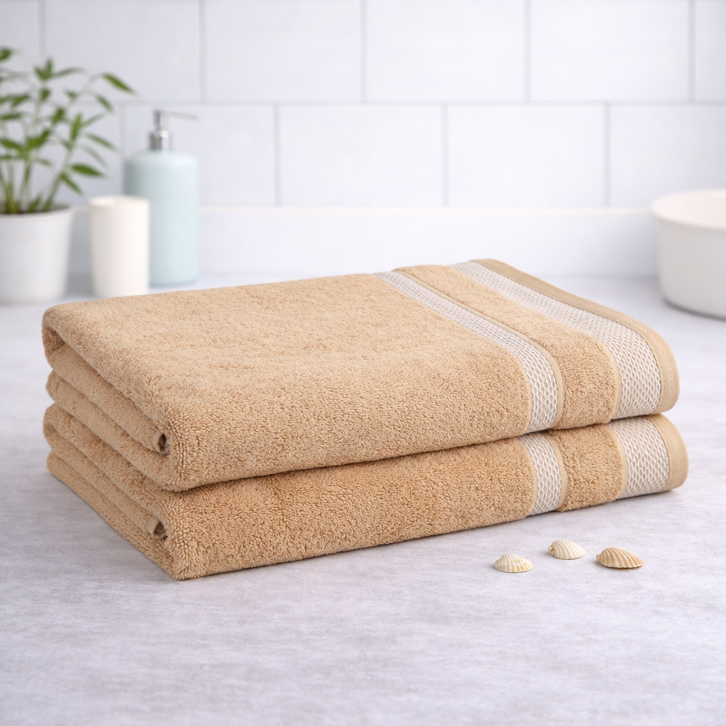 Mafatlal Daffodil Bath Towel – Brown, Cotton