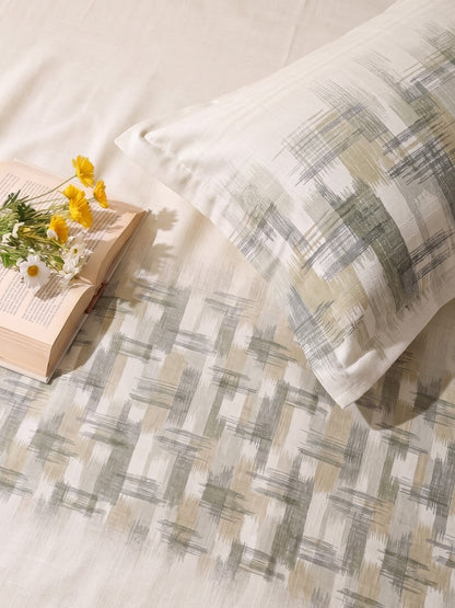 DAZZEL KING 100% Cotton Bedsheet | 210 TC Premium Fabric | King Size 108 x 108 Inches | Includes 2 Pillow Covers