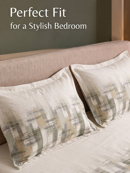 DAZZEL KING 100% Cotton Bedsheet | 210 TC Premium Fabric | King Size 108 x 108 Inches | Includes 2 Pillow Covers