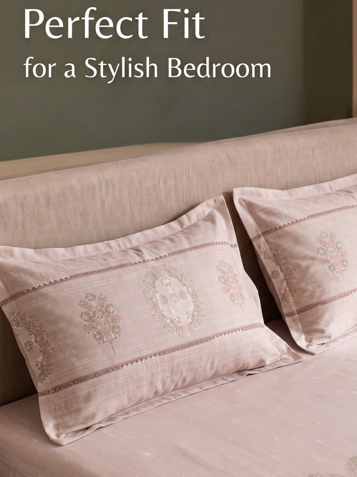 DAZZEL KING 100% Cotton Bedsheet | 210 TC Premium Fabric | King Size 108 x 108 Inches | Includes 2 Pillow Covers