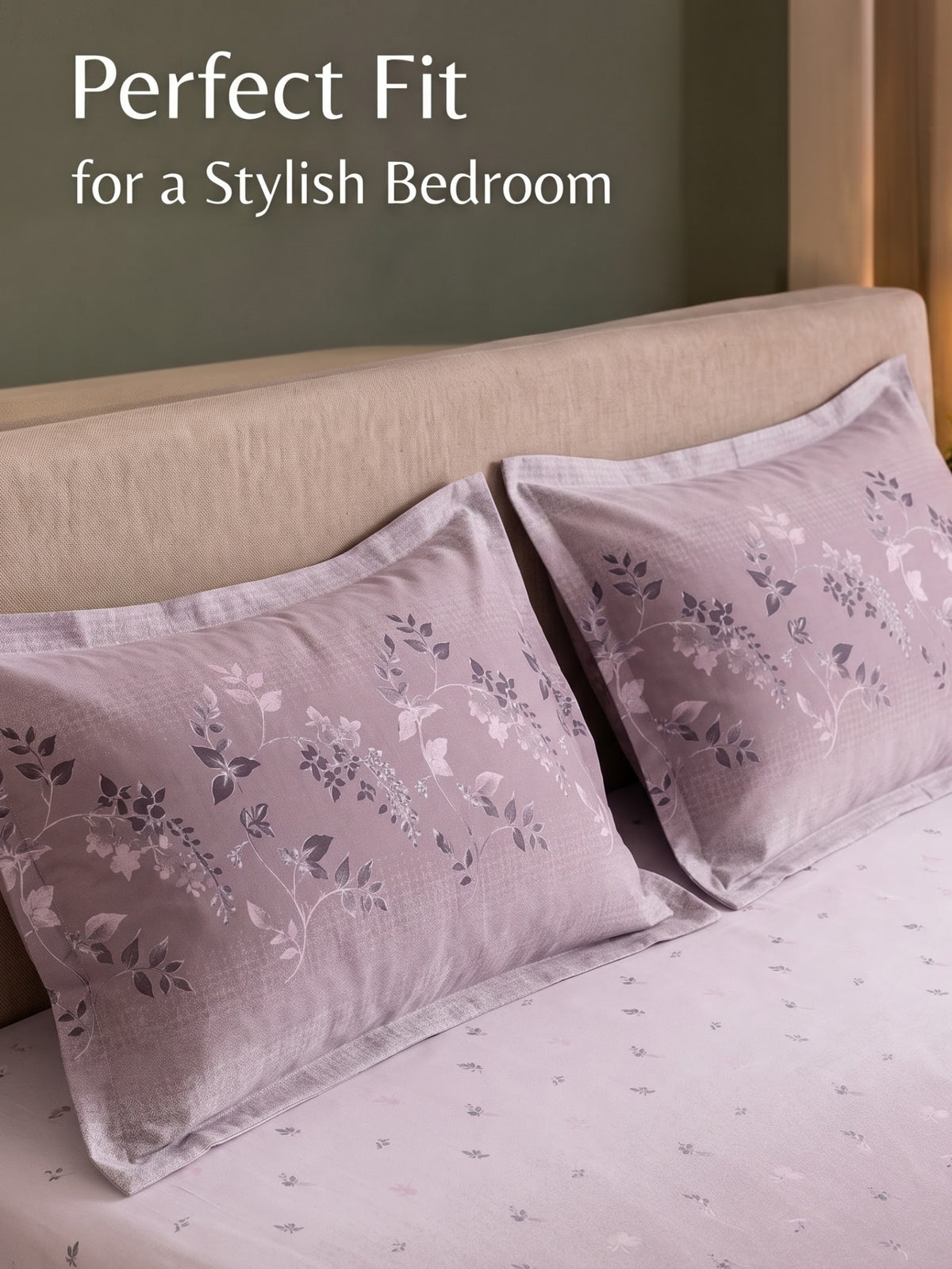 DAZZEL KING 100% Cotton Bedsheet | 210 TC Premium Fabric | King Size 108 x 108 Inches | Includes 2 Pillow Covers