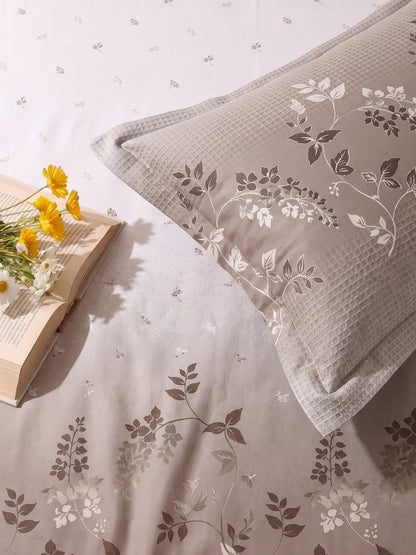 DAZZEL KING 100% Cotton Bedsheet | 210 TC Premium Fabric | King Size 108 x 108 Inches | Includes 2 Pillow Covers