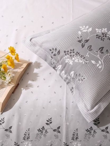 DAZZEL KING 100% Cotton Bedsheet | 210 TC Premium Fabric | King Size 108 x 108 Inches | Includes 2 Pillow Covers