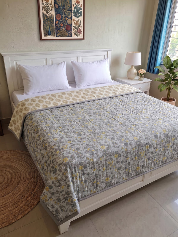 150 GSM Sparsh Cotton Double Bed Dohar | 210 x 240 cm | Reversible AC Blanket | Mixed