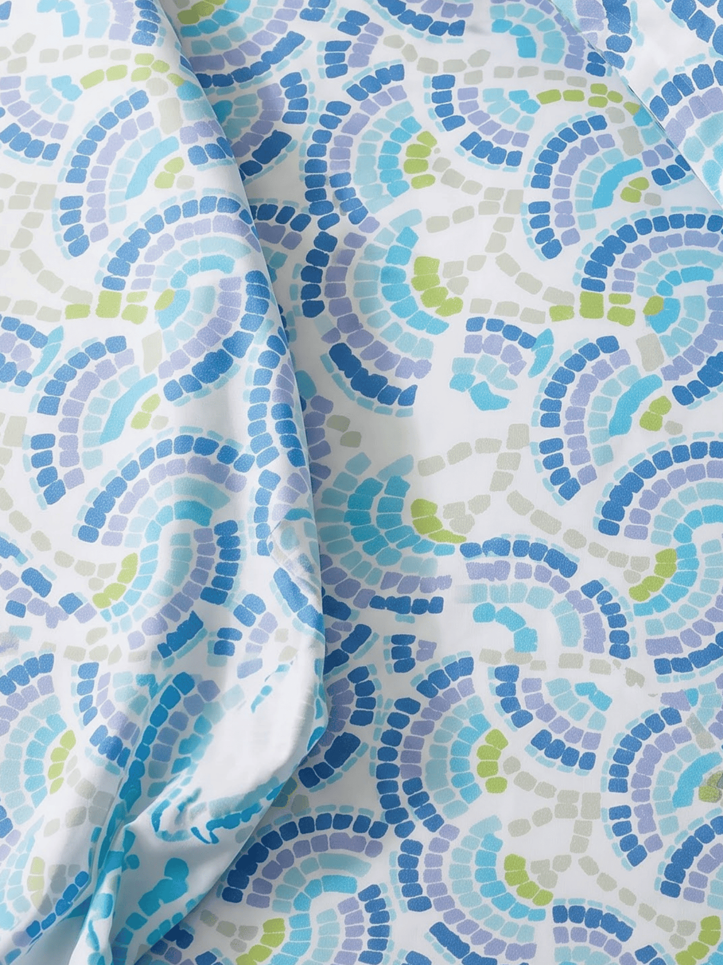144 TC Fern Cotton Single Bedsheet 90 x 60 Inches with 1 Pillow Cover – Blue N White
