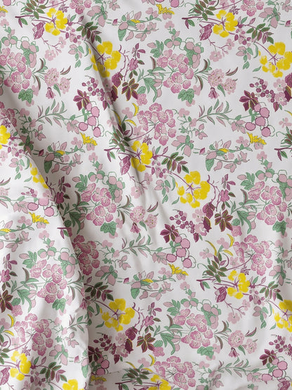 144 TC Fern Cotton Single Bedsheet 90 x 60 Inches with 1 Pillow Cover – Dusty Pink