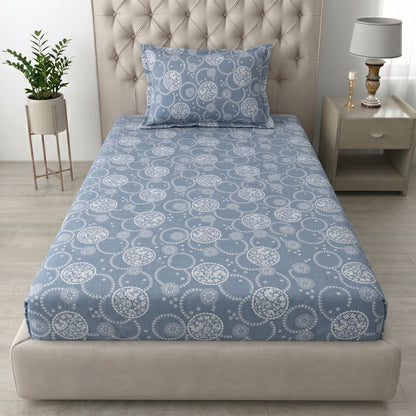 186 TC 100% Cotton Single Bedsheet | 90 x 60 Inch