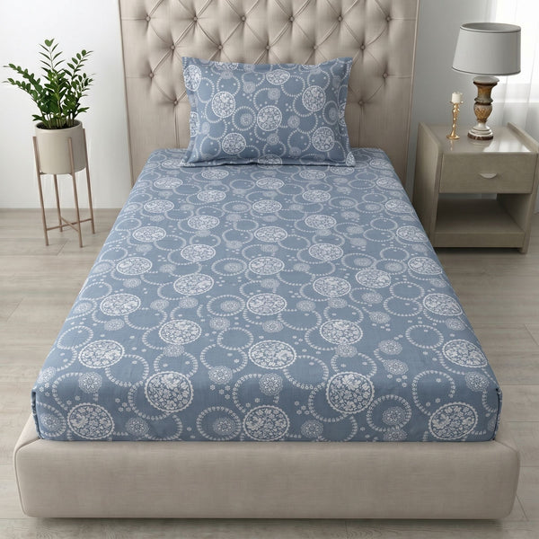 186 TC 100% Cotton Single Bedsheet | 90 x 60 Inch