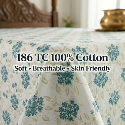 186 TC 100% Cotton Single Bedsheet | 90 x 60 Inch
