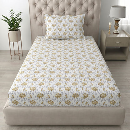 186 TC 100% Cotton Single Bedsheet | 90 x 60 Inch