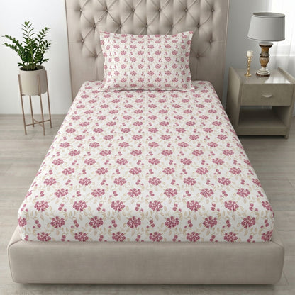 186 TC 100% Cotton Single Bedsheet | 90 x 60 Inch