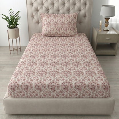 186 TC 100% Cotton Single Bedsheet | 90 x 60 Inch
