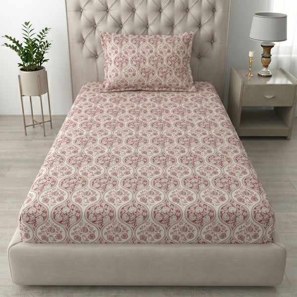 186 TC 100% Cotton Single Bedsheet | 90 x 60 Inch