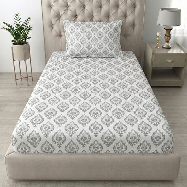 186 TC 100% Cotton Single Bedsheet | 90 x 60 Inch