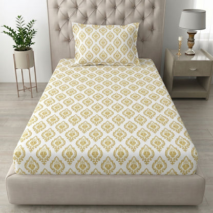 186 TC 100% Cotton Single Bedsheet | 90 x 60 Inch