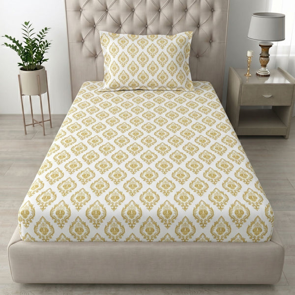 186 TC 100% Cotton Single Bedsheet | 90 x 60 Inch