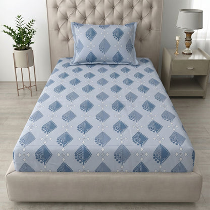 186 TC 100% Cotton Single Bedsheet | 90 x 60 Inch