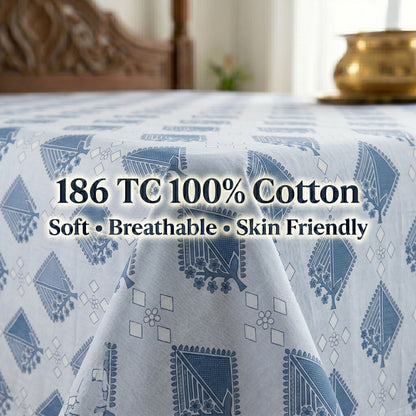 186 TC 100% Cotton Single Bedsheet | 90 x 60 Inch