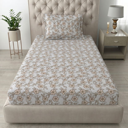 186 TC 100% Cotton Single Bedsheet | 90 x 60 Inch