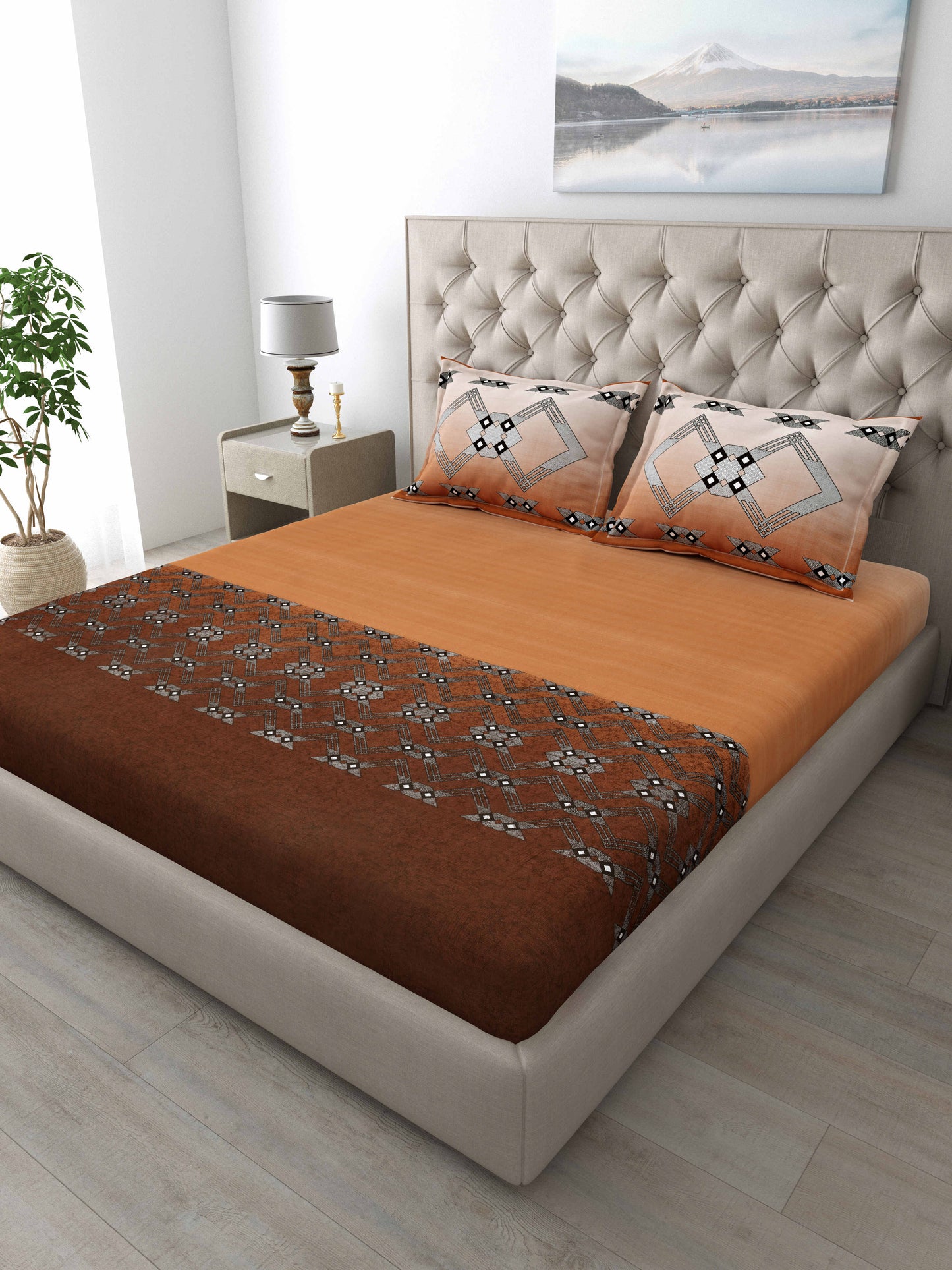 186 TC 100 % Cotton Bedsheet King Size | 108 x 108 Inches