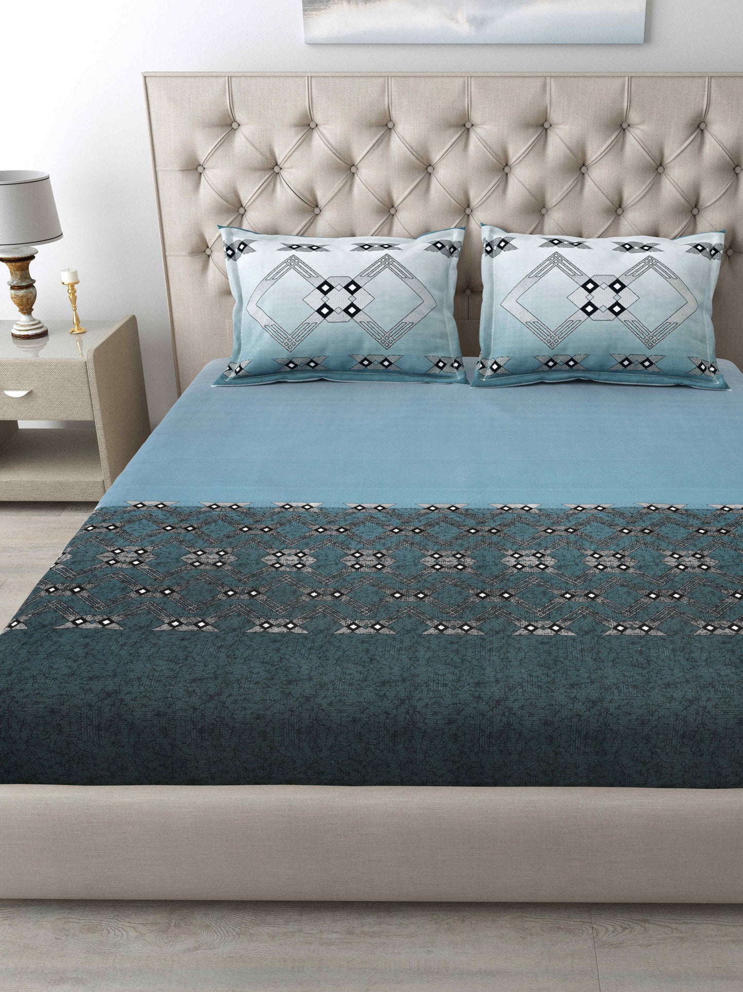 186 TC 100 % Cotton Bedsheet King Size | 108 x 108 Inches