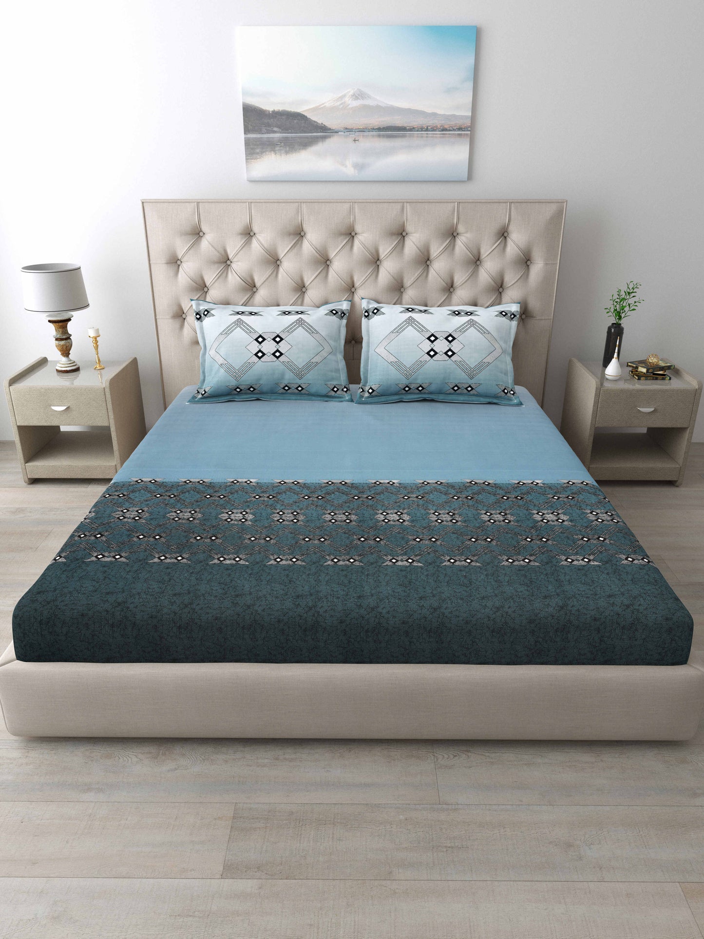 186 TC 100 % Cotton Bedsheet King Size | 108 x 108 Inches