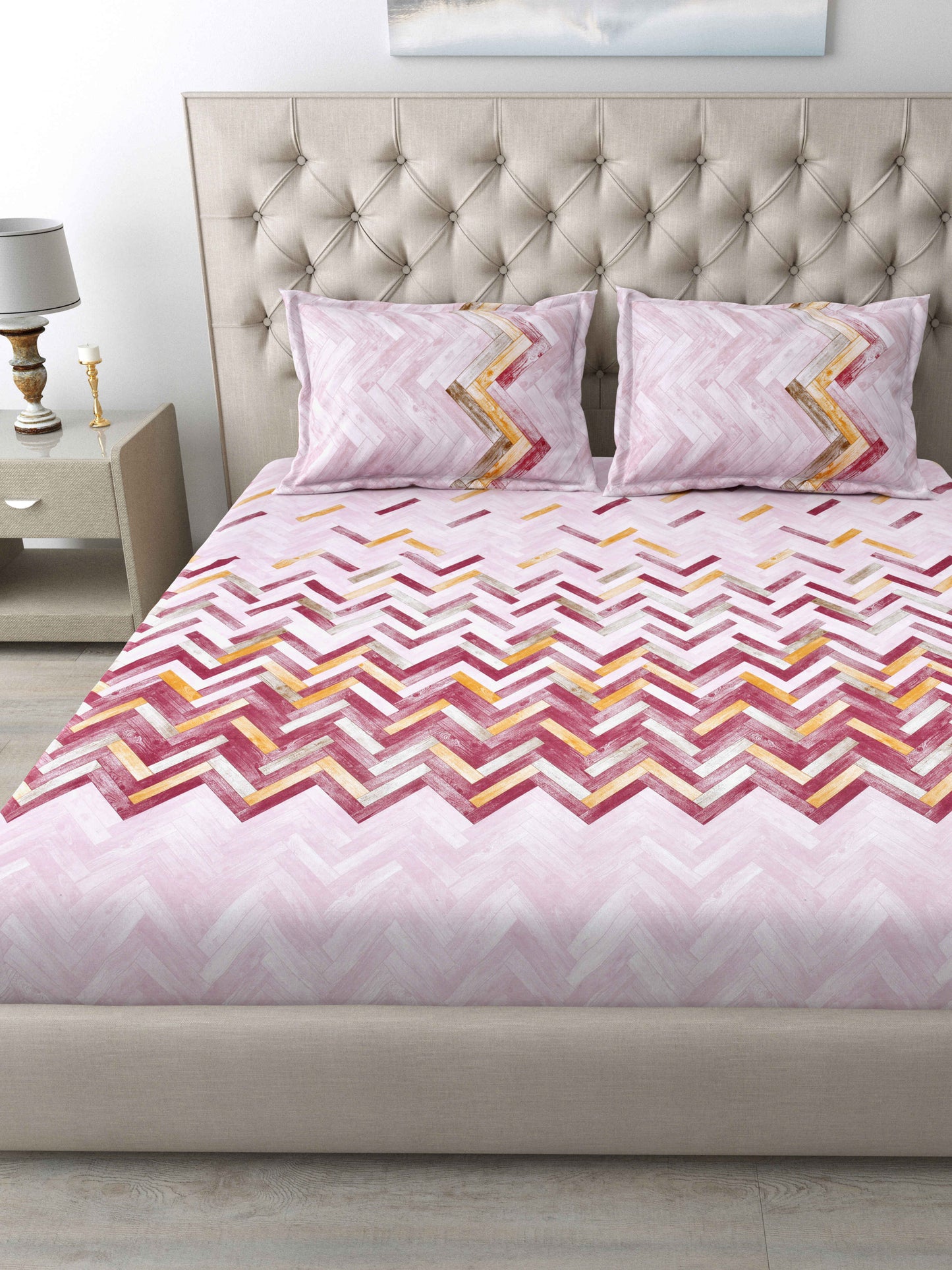 186 TC 100 % Cotton Bedsheet King Size | 108 x 108 Inches