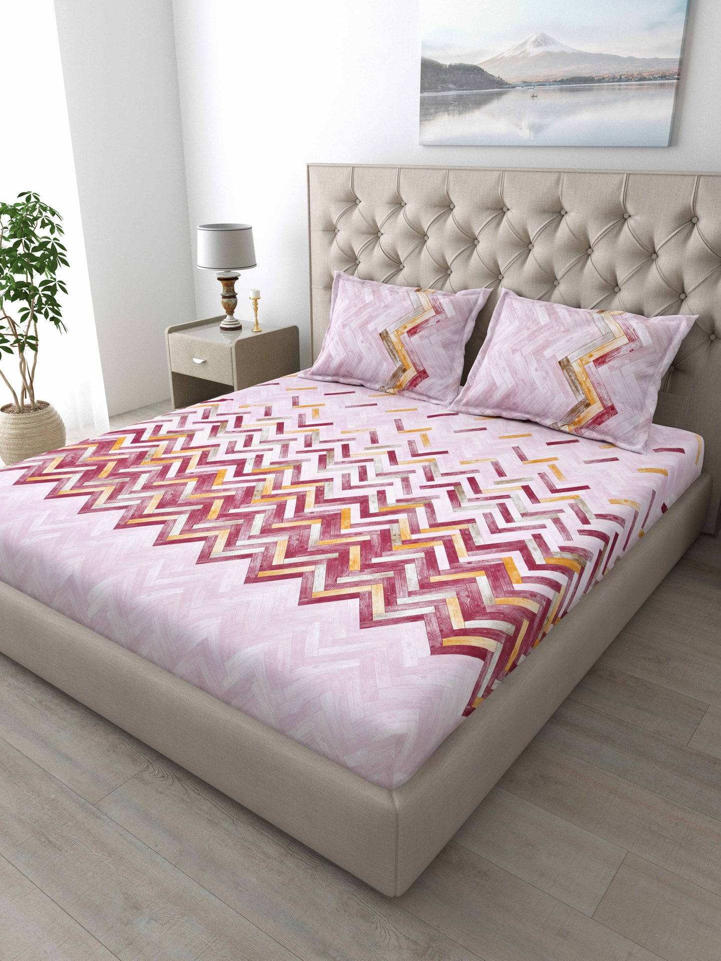 186 TC 100 % Cotton Bedsheet King Size | 108 x 108 Inches