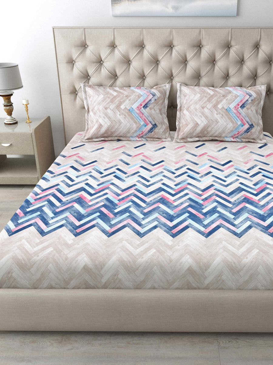 186 TC 100 % Cotton Bedsheet King Size | 108 x 108 Inches