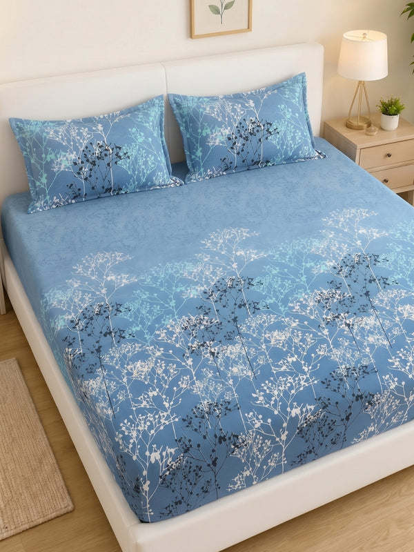 186 TC 100 % Cotton Bedsheet King Size | 108 x 108 Inches