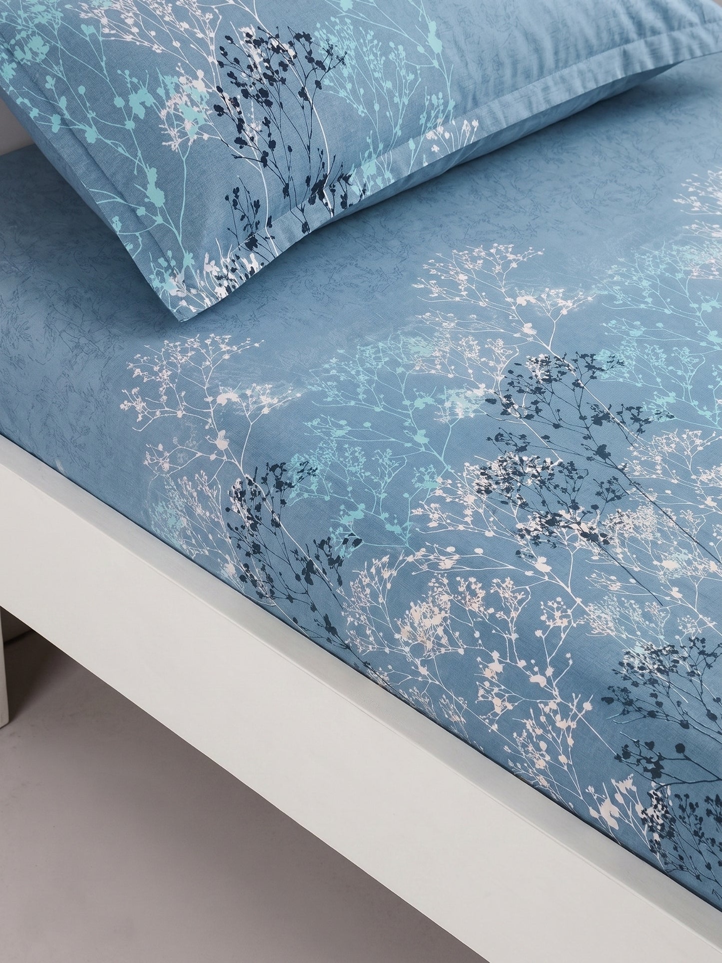 186 TC 100 % Cotton Bedsheet King Size | 108 x 108 Inches
