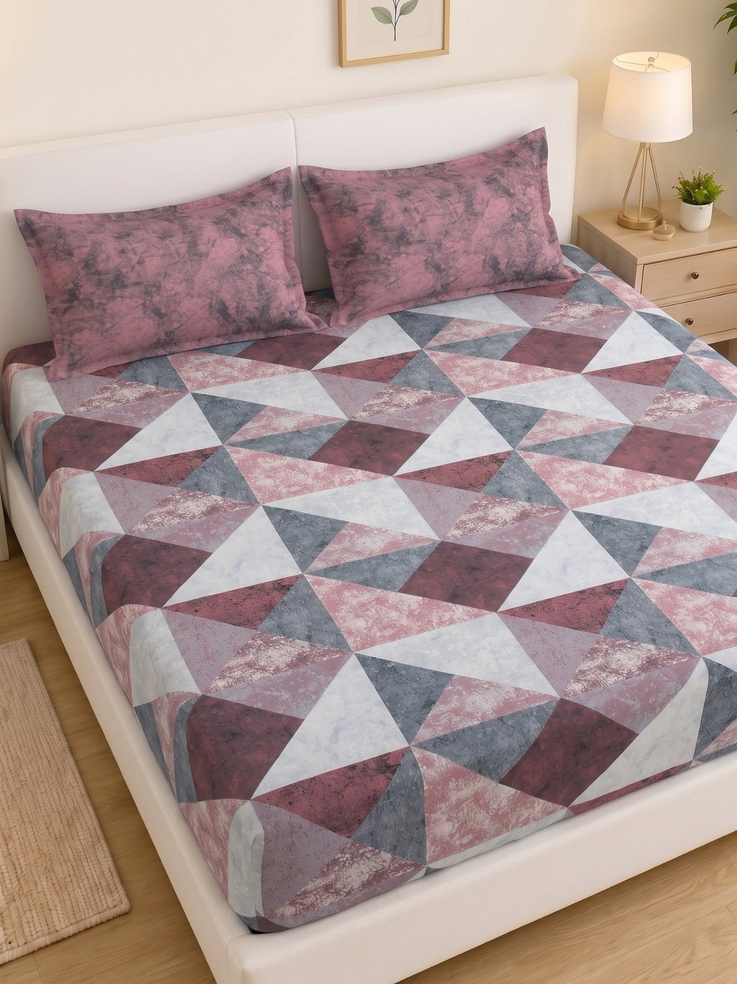 186 TC 100 % Cotton Bedsheet King Size | 108 x 108 Inches