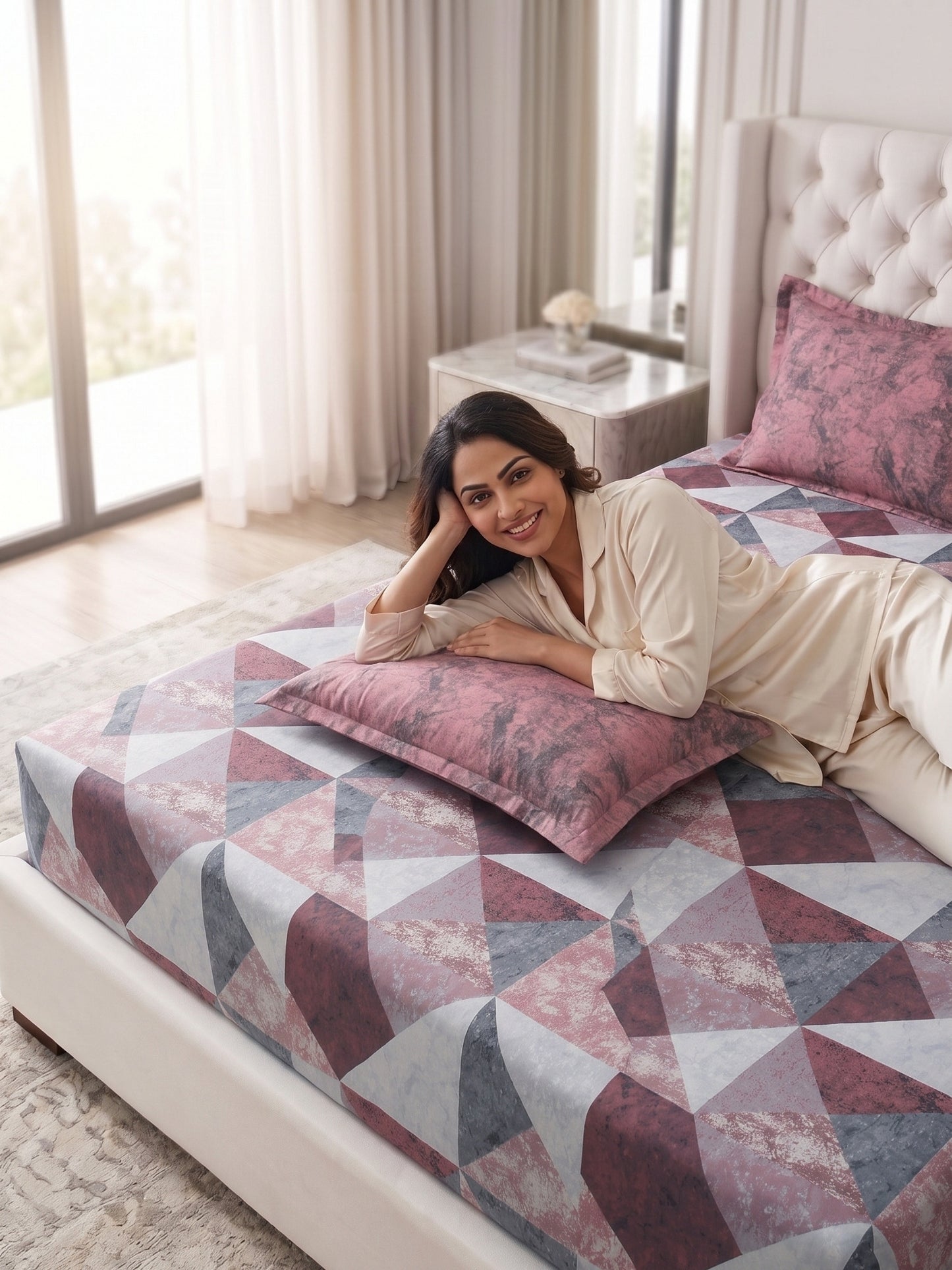 186 TC 100 % Cotton Bedsheet King Size | 108 x 108 Inches