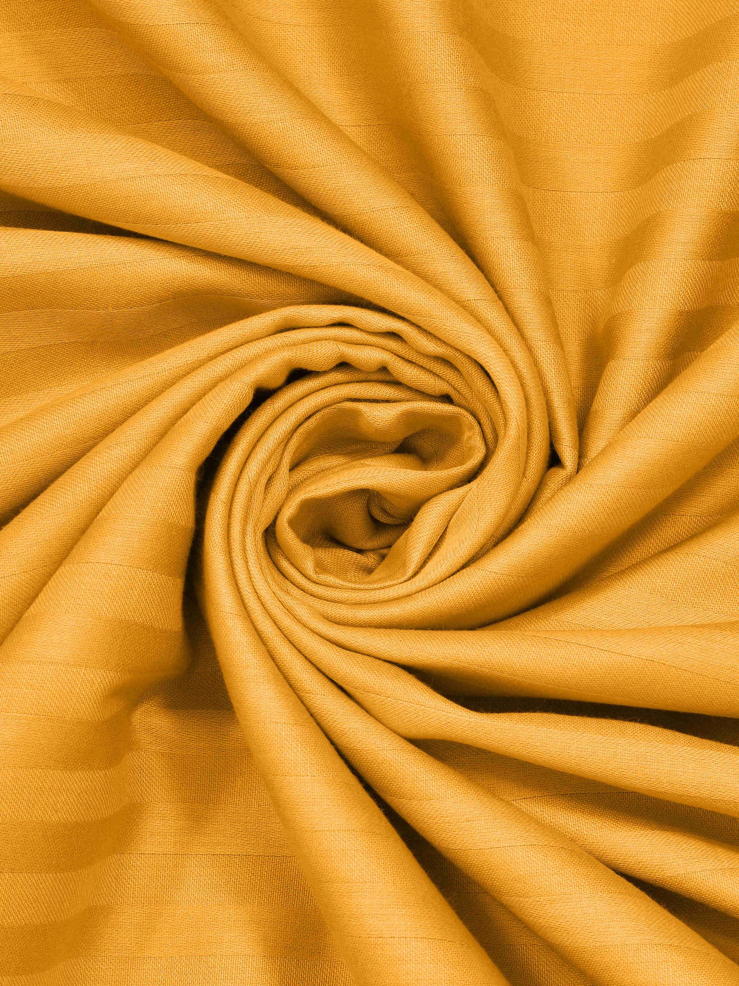 Italian Stripe King Size Bedsheet with 2 Pillow Covers | 210 TC Pure Cotton | Yellow
