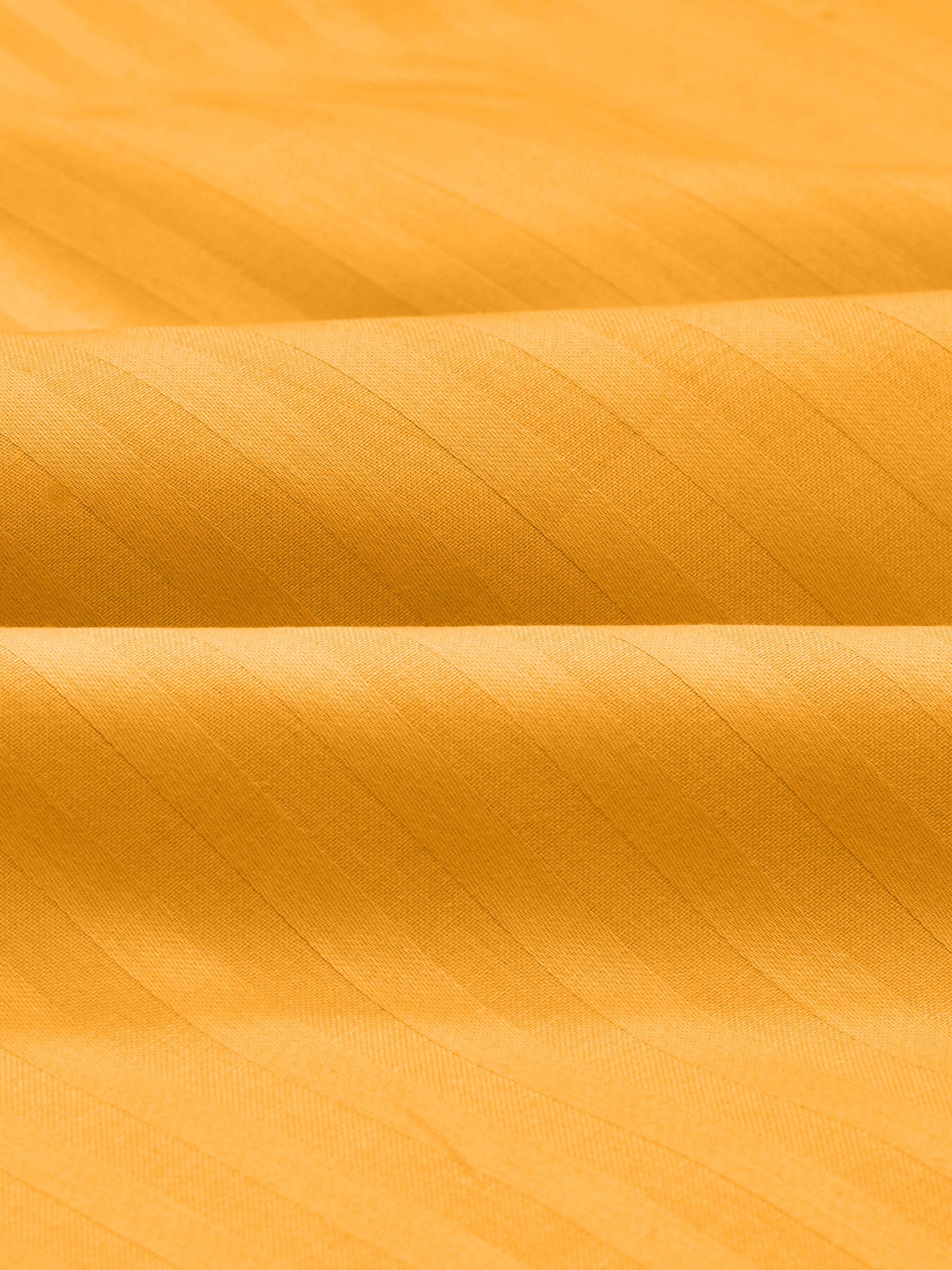Italian Stripe King Size Bedsheet with 2 Pillow Covers | 210 TC Pure Cotton | Yellow