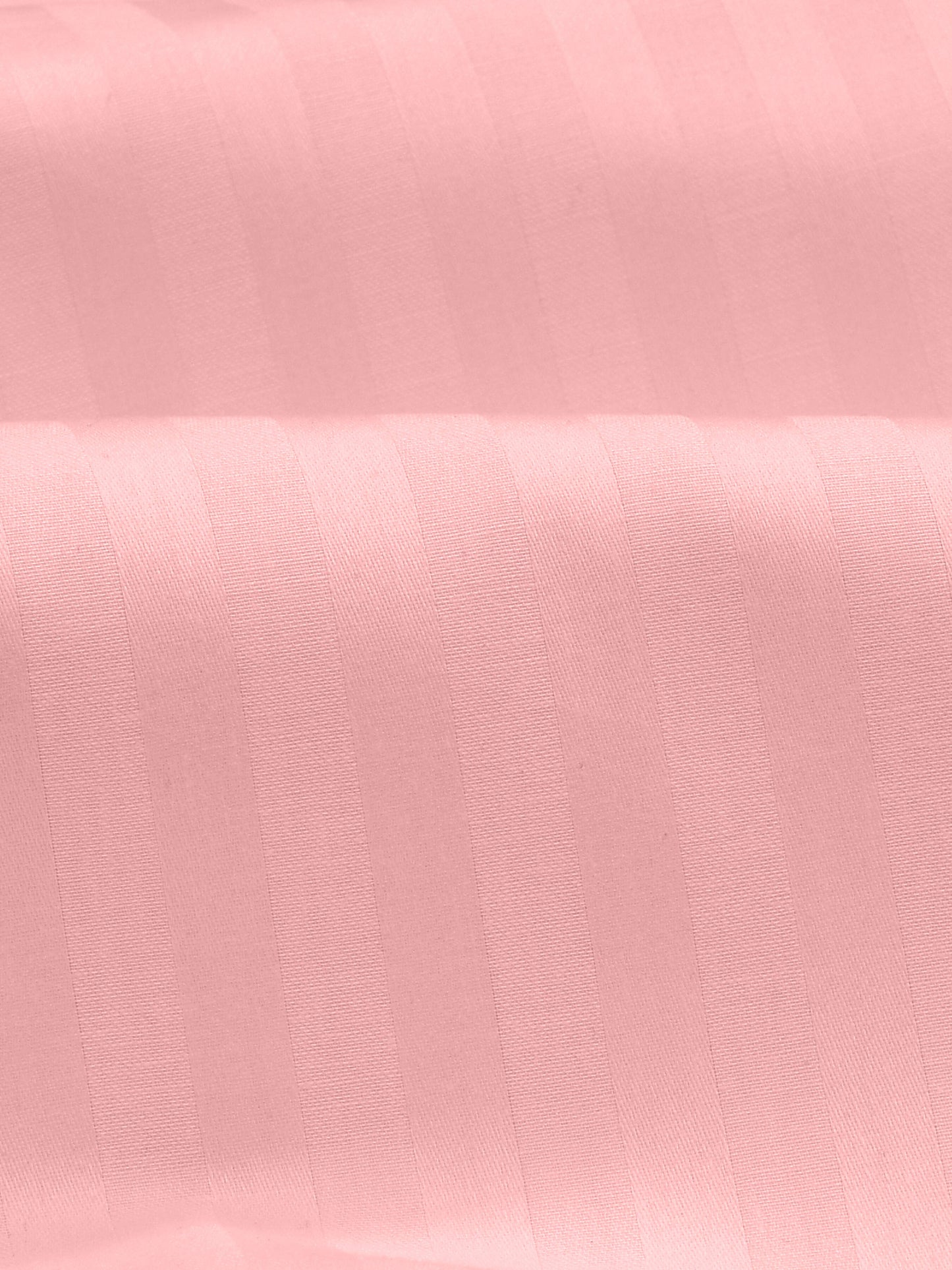 Italian Stripe King Size Bedsheet with 2 Pillow Covers | 210 TC Pure Cotton | Light Pink